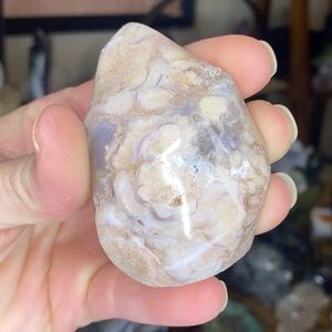 Natural Polished Cherry Blossom Flower Agate Freeform